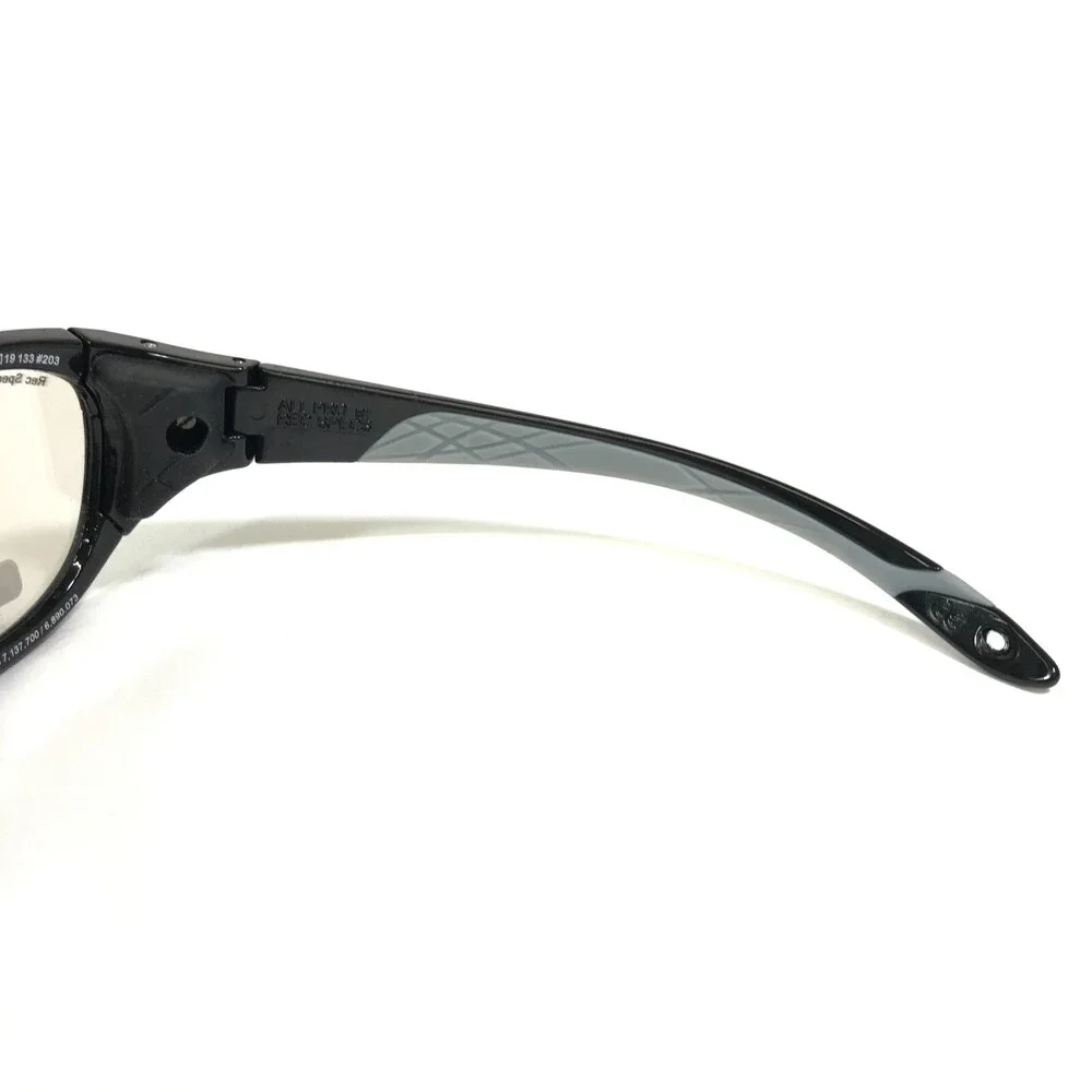 Rec Specs Athletic Goggles Frames ALL PRO 203 Polished Black Gray Wrap 60-19-133